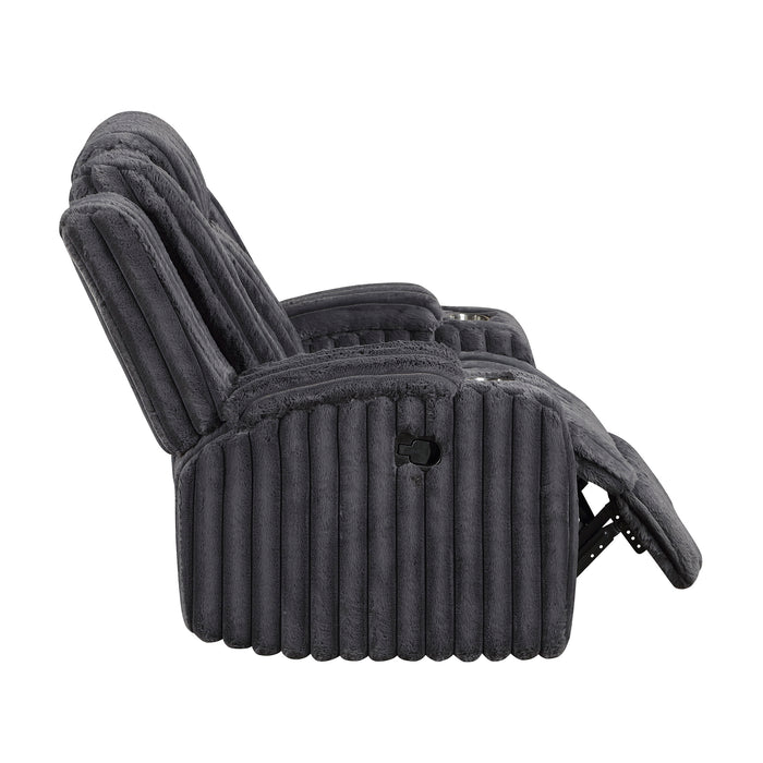 OakvillePark  Lumora Corduroy Manual Recliner with Cup Holders