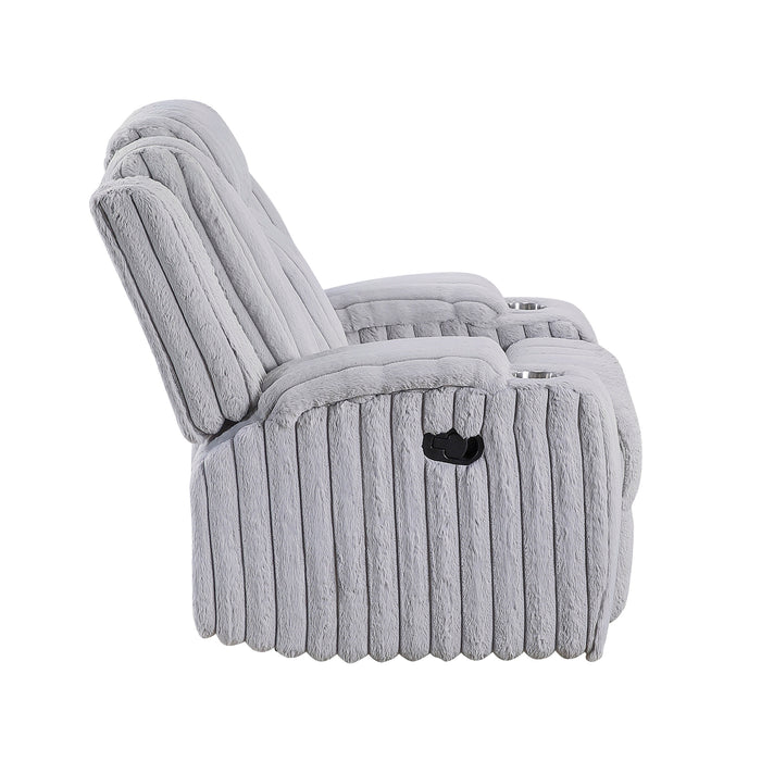OakvillePark  Lumora Corduroy Manual Recliner with Cup Holders