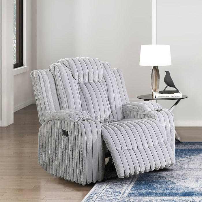 OakvillePark  Lumora Corduroy Manual Recliner with Cup Holders