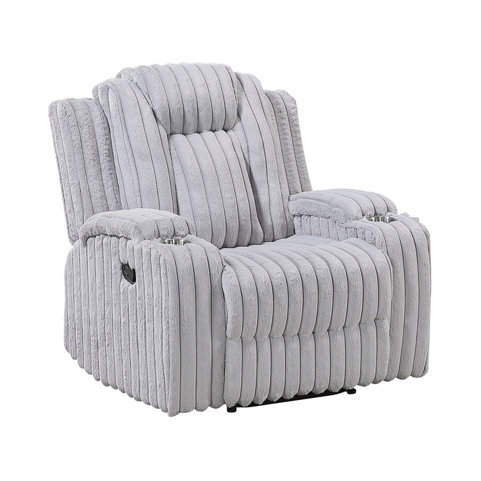 OakvillePark  Lumora Corduroy Manual Recliner with Cup Holders