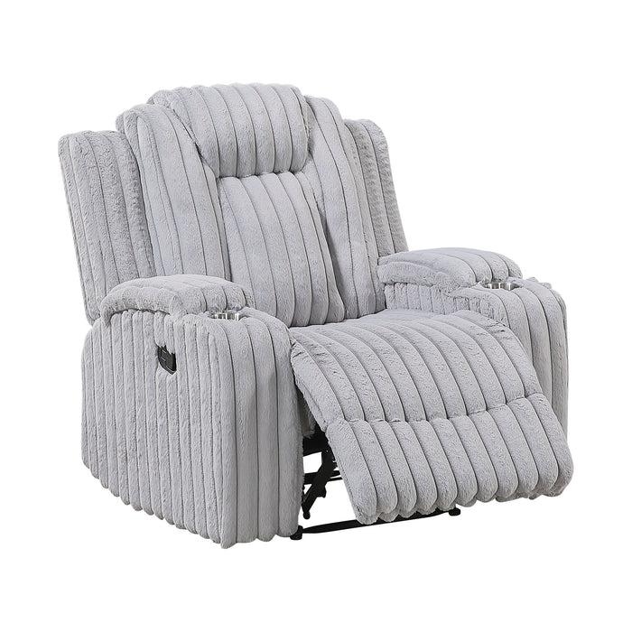 OakvillePark  Lumora Corduroy Manual Recliner with Cup Holders