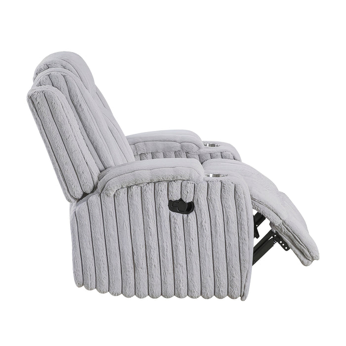 OakvillePark  Lumora Corduroy Manual Recliner with Cup Holders