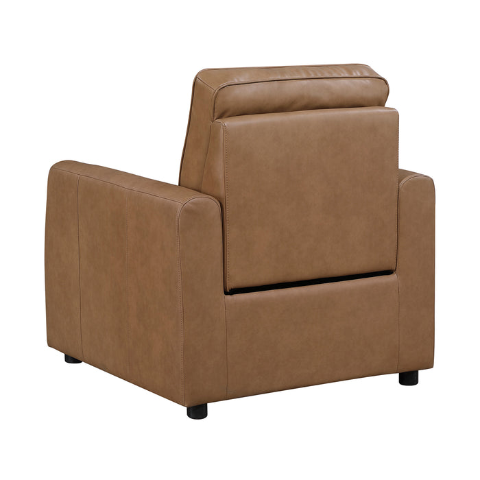 OakvillePark Ardena Faux Leather Power Recliner with Rounded Track Arms