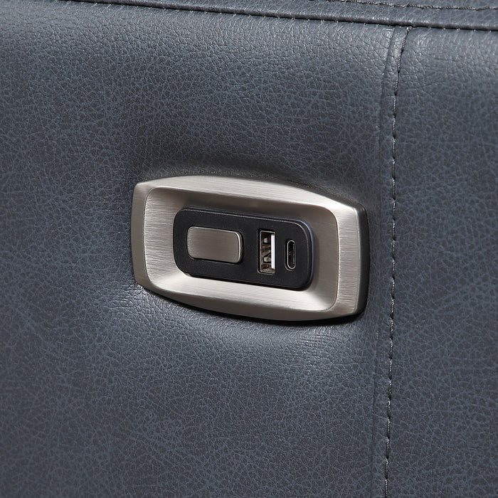 OakvillePark Ardena Faux Leather Power Recliner with Rounded Track Arms