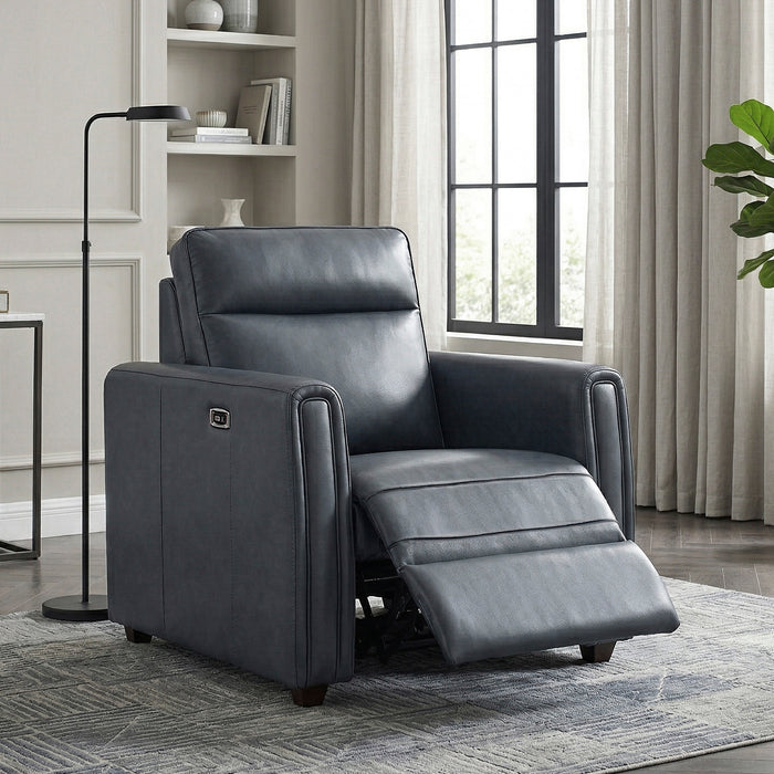OakvillePark Ardena Faux Leather Power Recliner with Rounded Track Arms