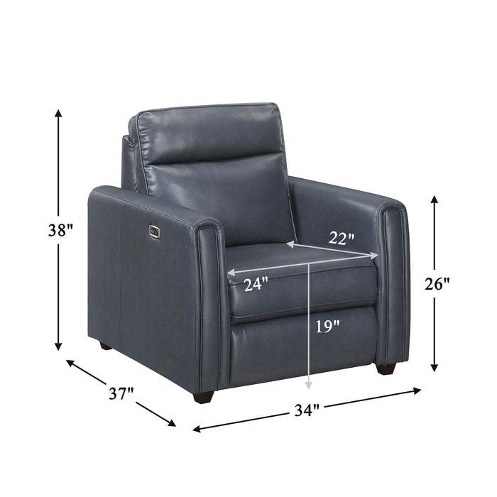 OakvillePark Ardena Faux Leather Power Recliner with Rounded Track Arms