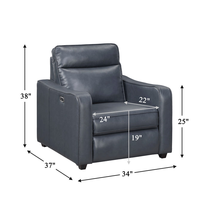 OakvillePark Ardena Faux Leather Power Recliner with Rounded Track Arms