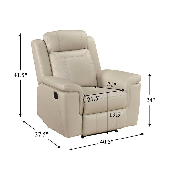 OakvillePark Livaro Leather Manual Recliner