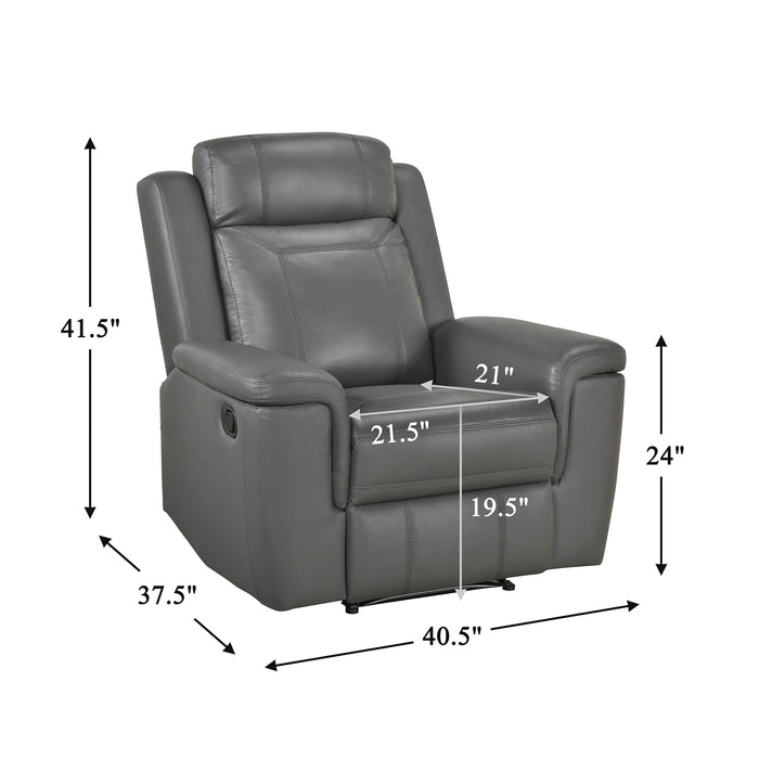 OakvillePark Livaro Leather Manual Recliner