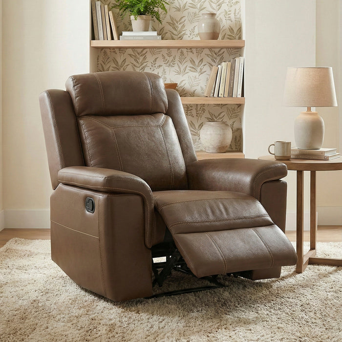 OakvillePark Livaro Leather Manual Recliner