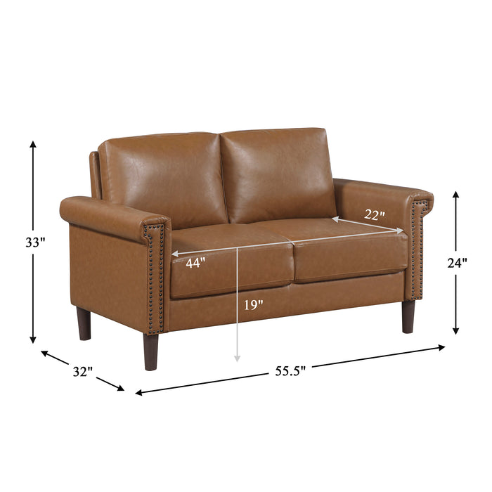 OakvillePark Hartwell Faux Leather Loveseat