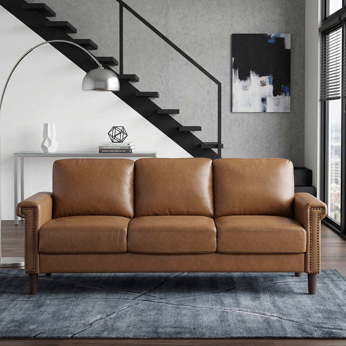 OakvillePark Hartwell Faux Leather Sofa