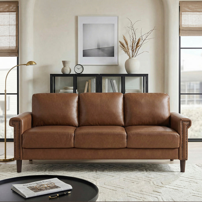 OakvillePark Hartwell Faux Leather Sofa