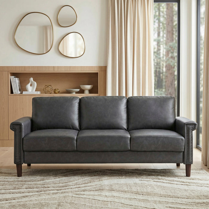OakvillePark Hartwell Faux Leather Sofa