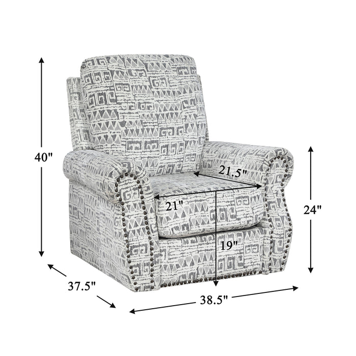 OakvillePark Solvane Jacquard Swivel Chair