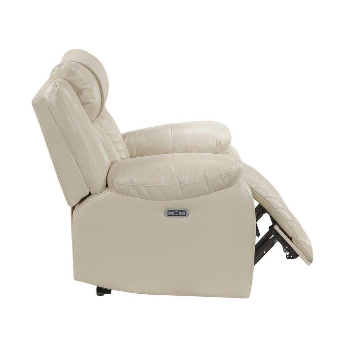 OakvillePark Orinthal Faux Leather Power Recliner with LED and Charging Ports