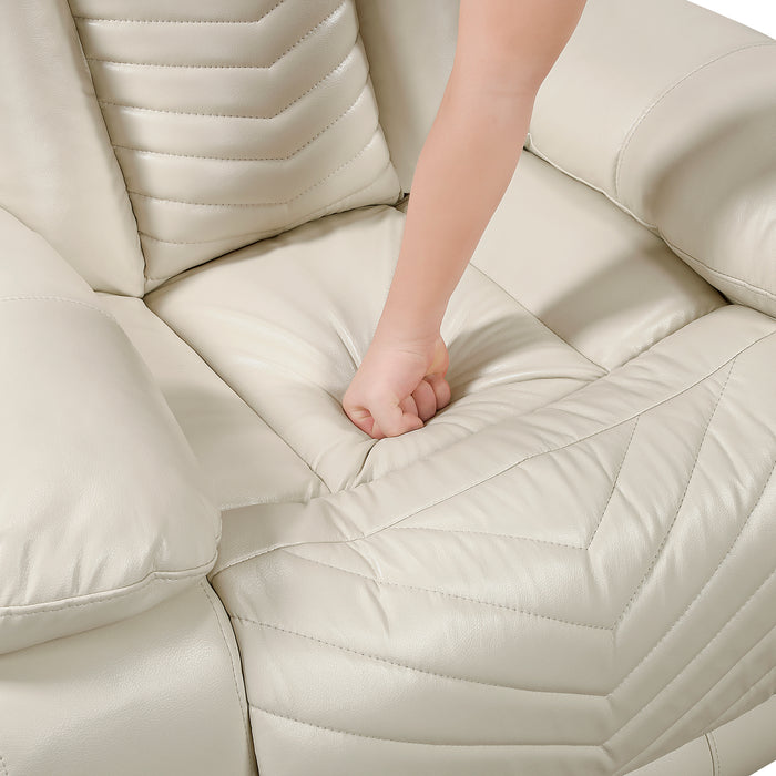 OakvillePark Orinthal Faux Leather Power Recliner with LED and Charging Ports