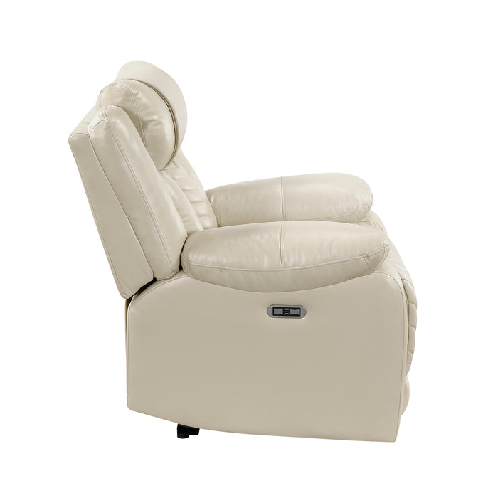 OakvillePark Orinthal Faux Leather Power Recliner with LED and Charging Ports