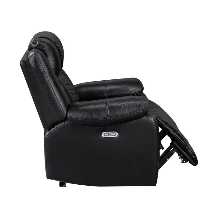 OakvillePark Orinthal Faux Leather Power Recliner with LED and Charging Ports
