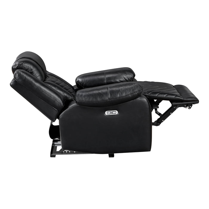 OakvillePark Orinthal Faux Leather Power Recliner with LED and Charging Ports