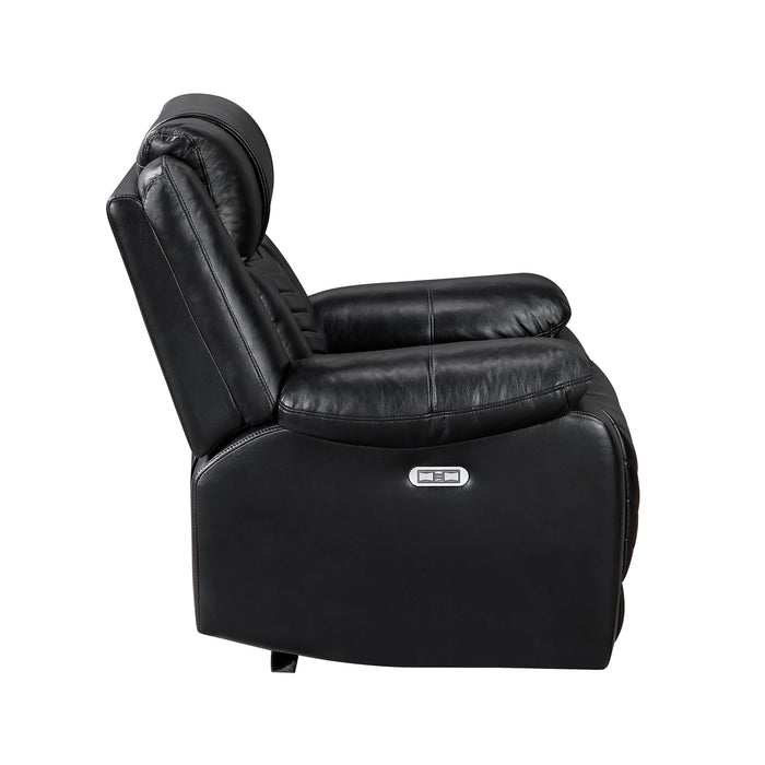 OakvillePark Orinthal Faux Leather Power Recliner with LED and Charging Ports