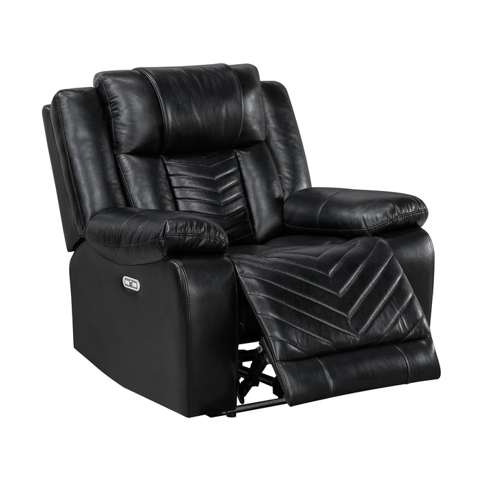 OakvillePark Orinthal Faux Leather Power Recliner with LED and Charging Ports