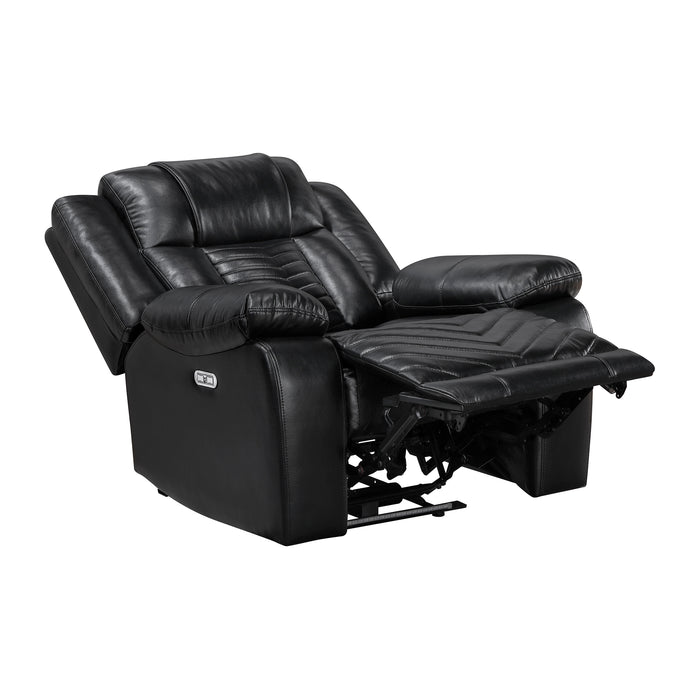 OakvillePark Orinthal Faux Leather Power Recliner with LED and Charging Ports
