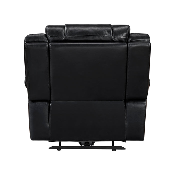 OakvillePark Orinthal Faux Leather Power Recliner with LED and Charging Ports