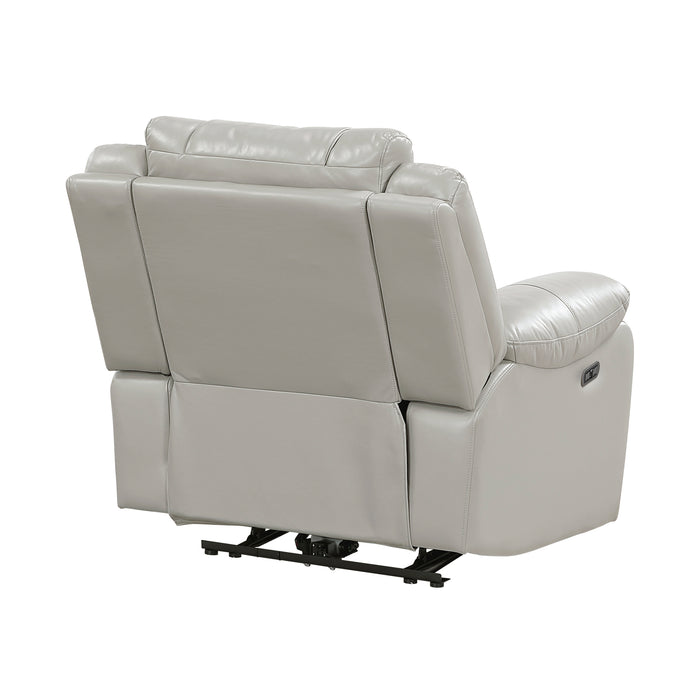 OakvillePark Orinthal Faux Leather Power Recliner with LED and Charging Ports
