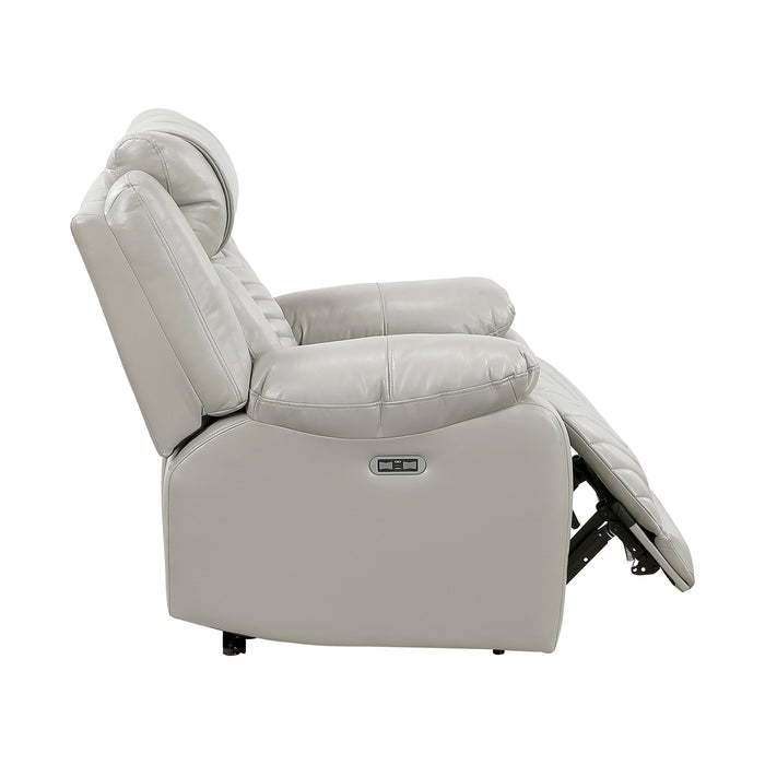 OakvillePark Orinthal Faux Leather Power Recliner with LED and Charging Ports