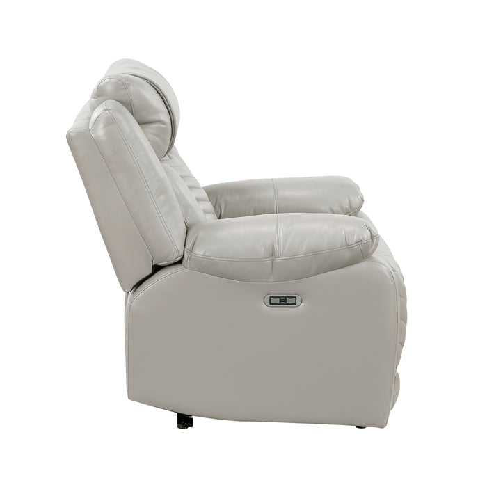 OakvillePark Orinthal Faux Leather Power Recliner with LED and Charging Ports
