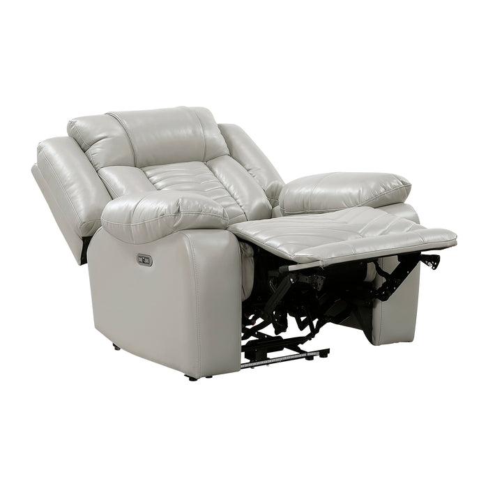 OakvillePark Orinthal Faux Leather Power Recliner with LED and Charging Ports