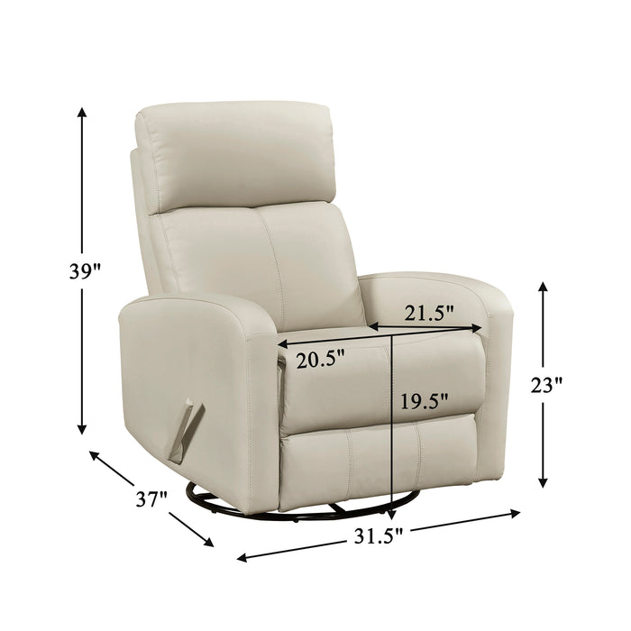 OakvillePark Bramblecrest Leather Swivel Glider Recliner