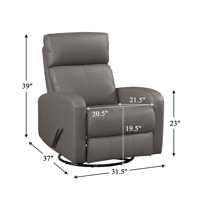 OakvillePark Bramblecrest Leather Swivel Glider Recliner