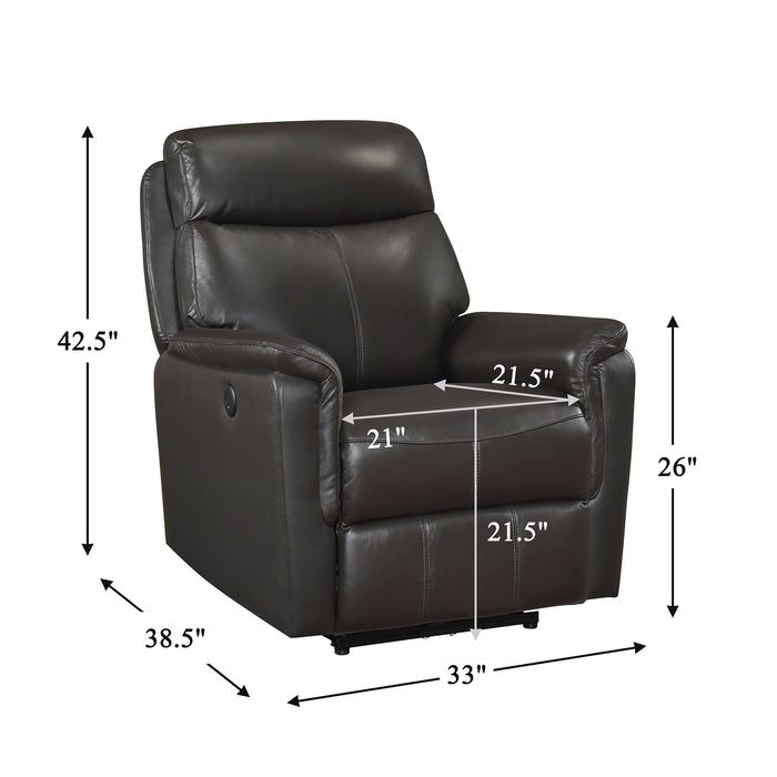 OakvillePark Sylviette Leather Power Recliner