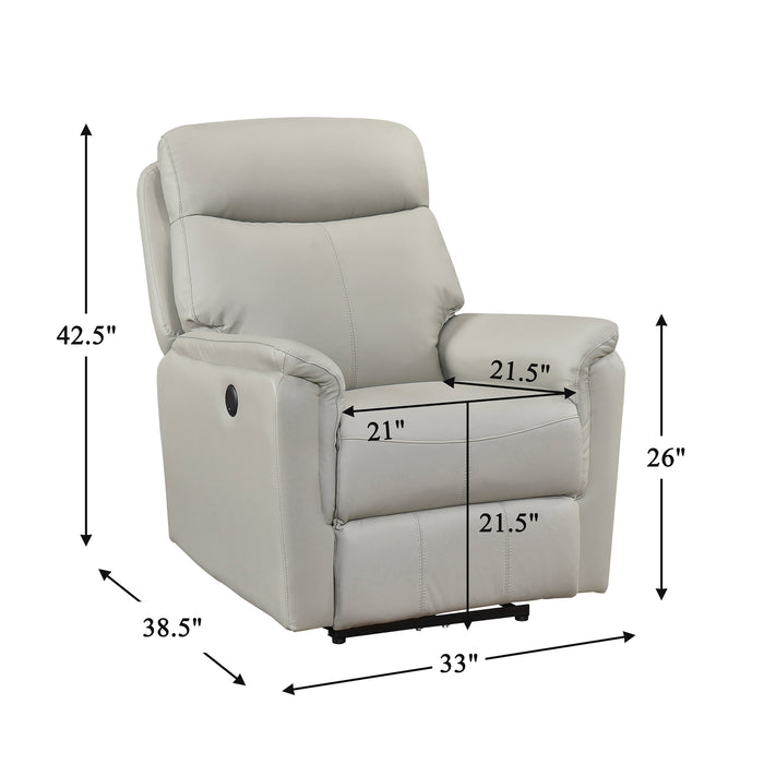 OakvillePark Sylviette Leather Power Recliner