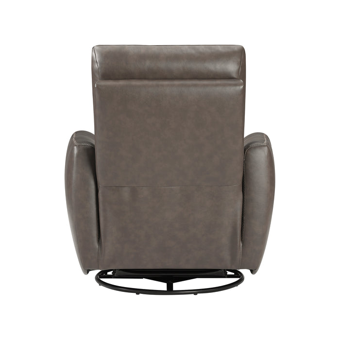 OakvillePark Ashwyn Bay Leather Manual Swivel Glider Recliner