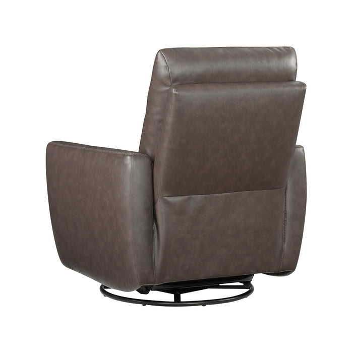 OakvillePark Ashwyn Bay Leather Manual Swivel Glider Recliner