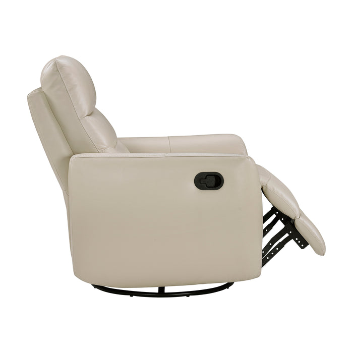 OakvillePark Ashwyn Bay Leather Manual Swivel Glider Recliner