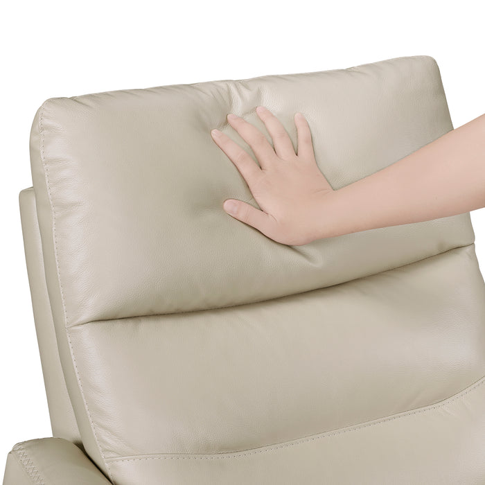 OakvillePark Ashwyn Bay Leather Manual Swivel Glider Recliner