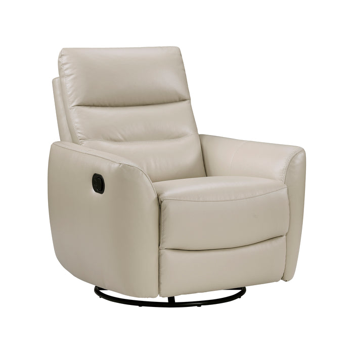OakvillePark Ashwyn Bay Leather Manual Swivel Glider Recliner