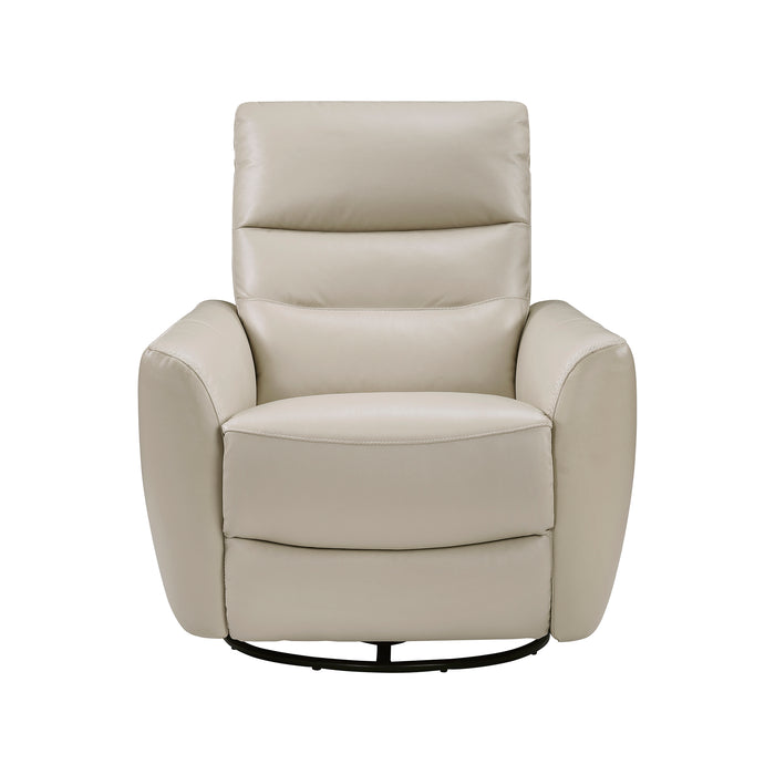 OakvillePark Ashwyn Bay Leather Manual Swivel Glider Recliner
