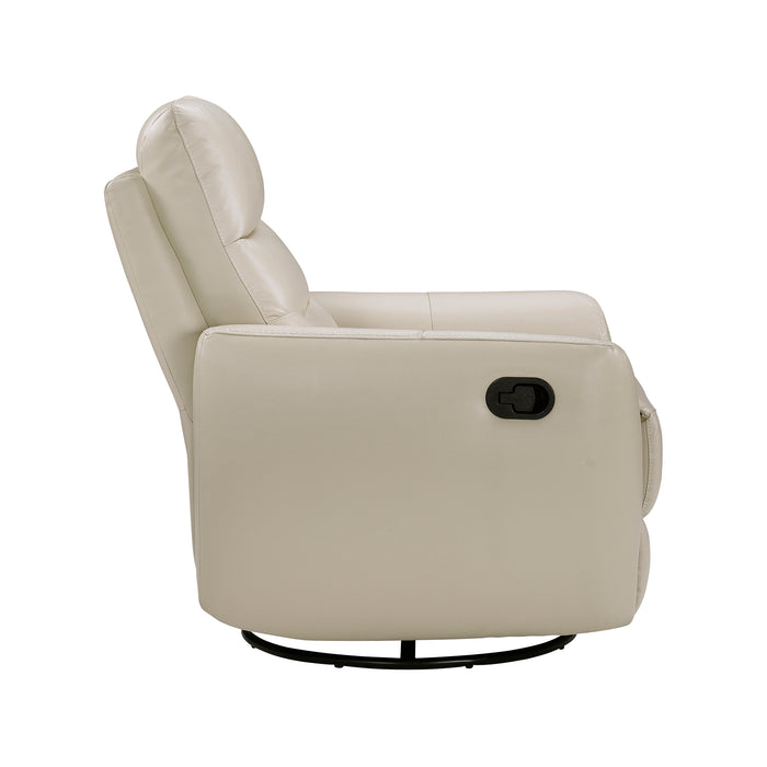 OakvillePark Ashwyn Bay Leather Manual Swivel Glider Recliner