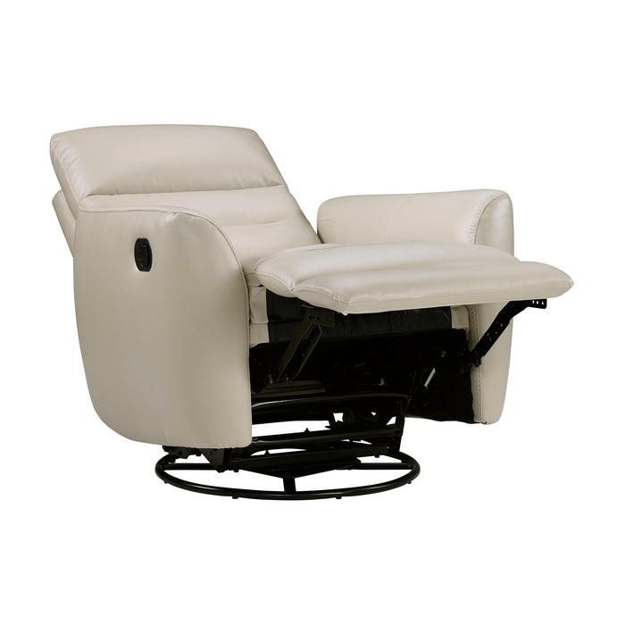 OakvillePark Ashwyn Bay Leather Manual Swivel Glider Recliner