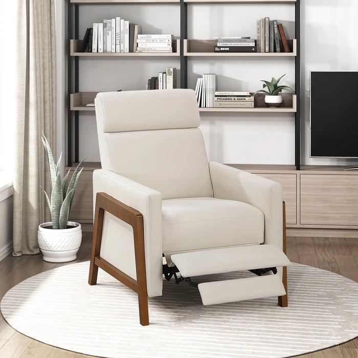 OakvillePark Velora Faux Leather Push Back Manual Recliner