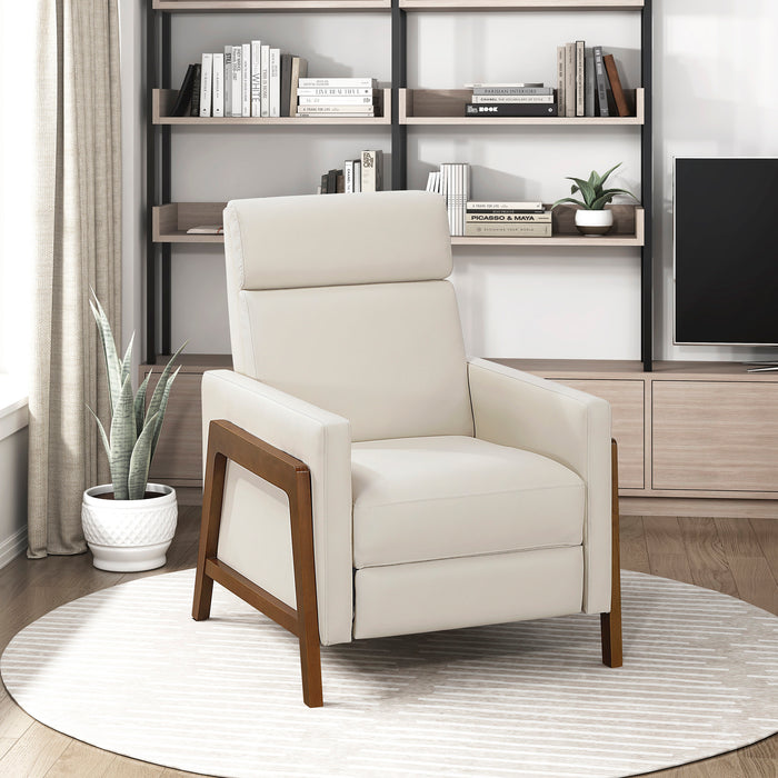 OakvillePark Velora Faux Leather Push Back Manual Recliner