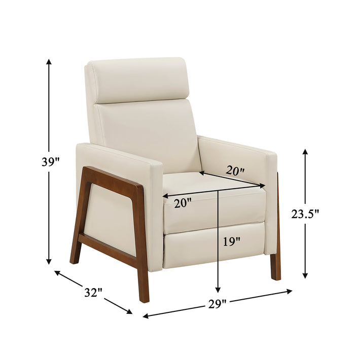 OakvillePark Velora Faux Leather Push Back Manual Recliner