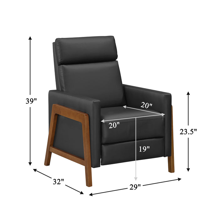 OakvillePark Velora Faux Leather Push Back Manual Recliner