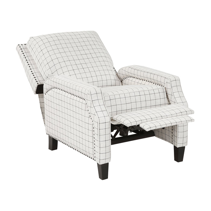 OakvillePark Sylenthall Textured Fabric Manual Push Back Recliner