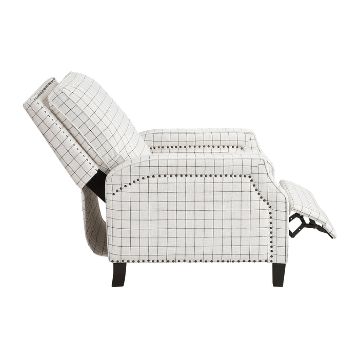 OakvillePark Sylenthall Textured Fabric Manual Push Back Recliner